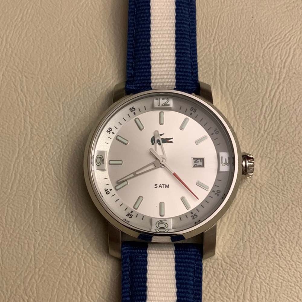 Lacoste date analog watch -gently used